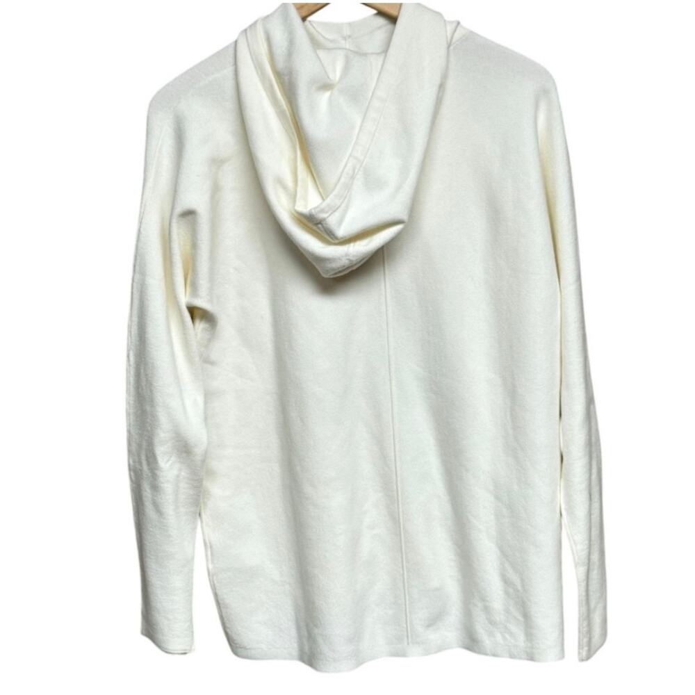 NWT Banana Republic Serene Sweater Women’s Medium Cream ECOVERO Hooded Tunic - Picture 3 of 8